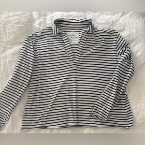 Frank & Eileen Patrick Navy and White Striped Shirt